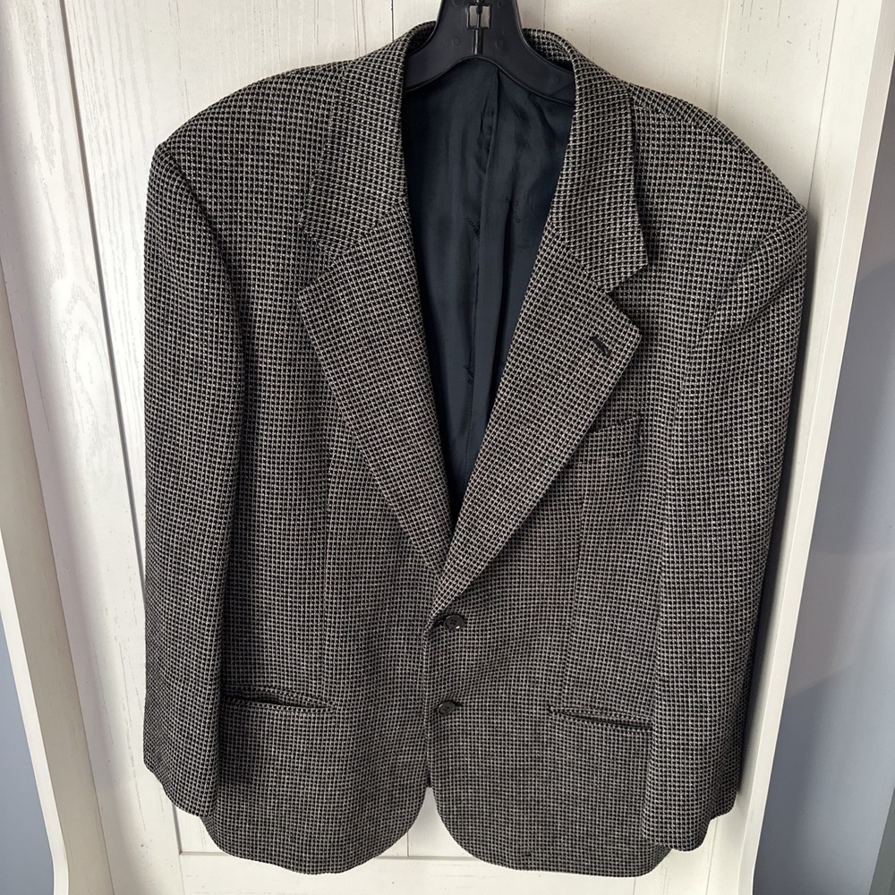 Saks Fith Avenue Valentino Uomo Mens Blazer Size 40S Short Pure Virgin Wool